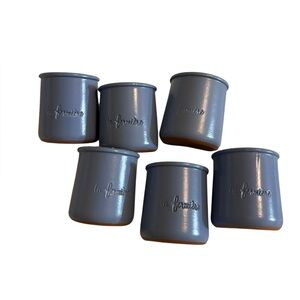 La Fermiere | set of 6 Terra Cotta periwinkle yogurt planters pots